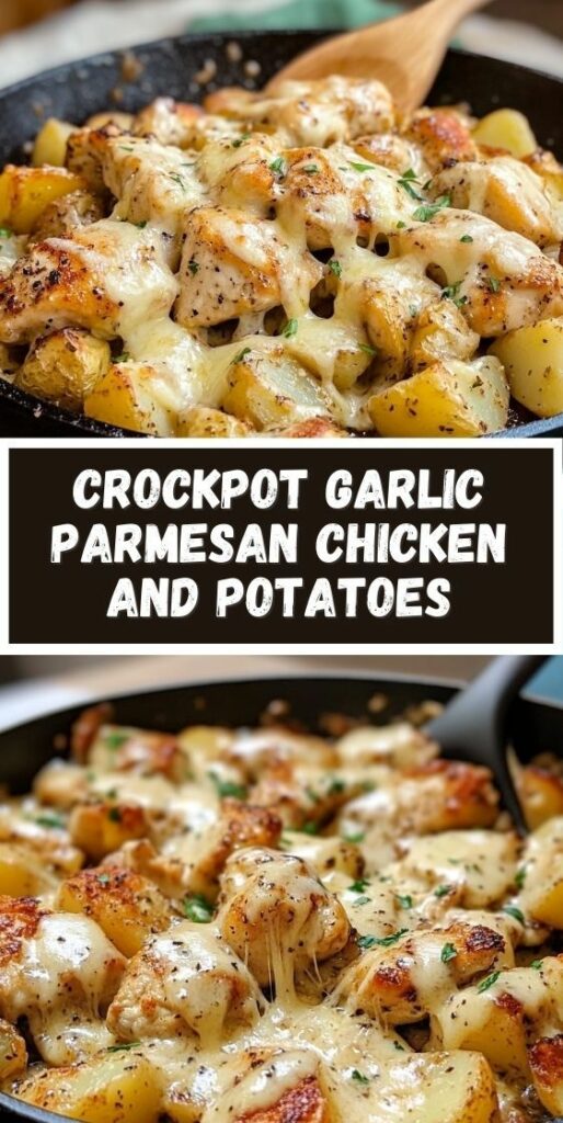 crockpot garlic parmesan chicken and potatoes